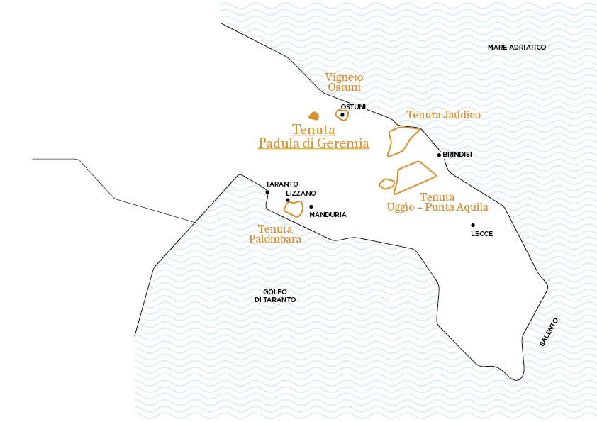 Padula di Geremia | Le tenute di Tenute Rubino - Casa del Susumaniello Padula di Geremia | Le tenute di Tenute Rubino - Casa del Susumaniello