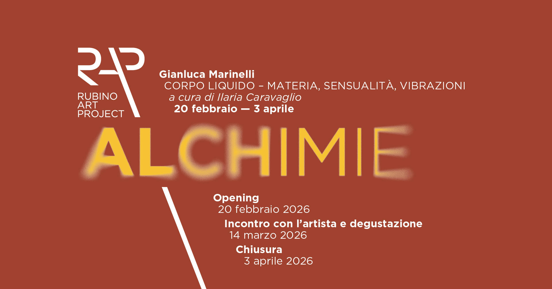 Corpo liquido: il secondo appuntamento della rassegna Alchimie con le opere di Gianluca Marinelli
